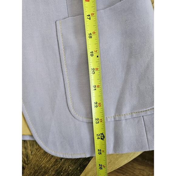 Domenico Vacca Linen Blend Blazer Women's Size 8 Purple Made in Italy Luxury - Picture 6 of 11